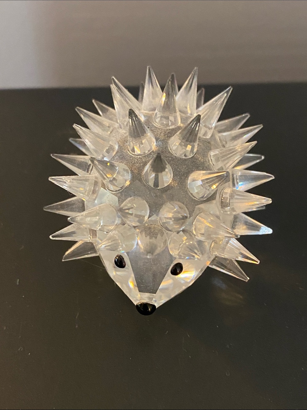 Swarovski limited edition vintage Clear Crystal Spiked Hedgehog Figurine